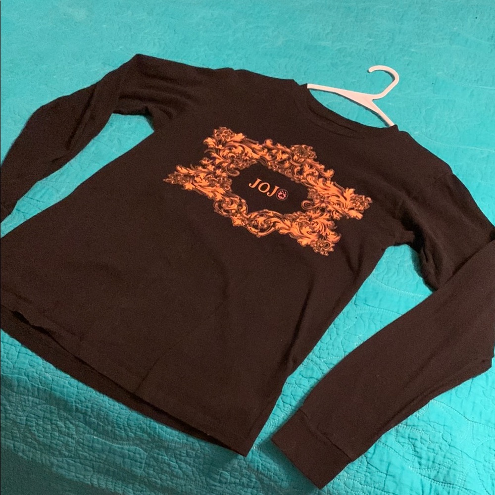JOJO Black Long Sleeve Shirt with Orange Design